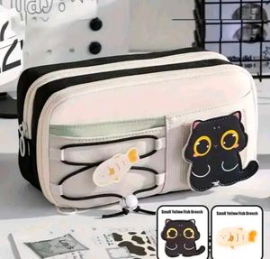 Kawaii Cat & Fish Pencil Case