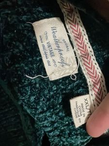 Vintage 2XL Cozy Teal Textured Knit Sweater