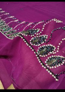 Embellished Purple Saree