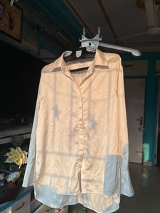Elegant Cream Satin Shirt