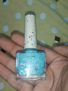 Nykaa Nail Enamel - Sky Blue Sparkle