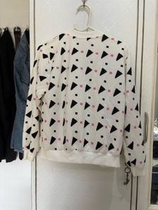 Geometric Print Bomber Jacket