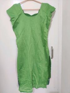 Green Cotton Blend Kurti
