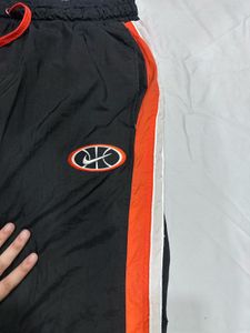 Nike Black &amp; Orange Track Pants | Y2K Streetwear J