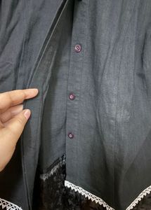 Black Embroidered Kurta/top