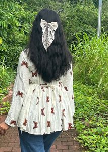 Embroidered White Kurti