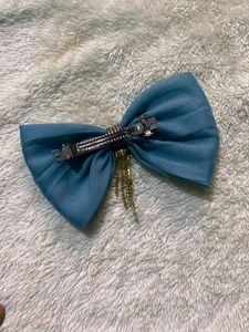 Elegant Bow Hair Clip with Rhinestones