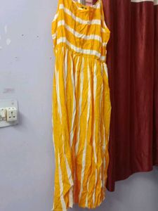 Striped Yellow Maxi Dress