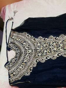 Elegant Navy Blue Embellished Kurti