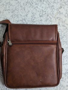 Stylish Brown Faux Leather Crossbody Bag