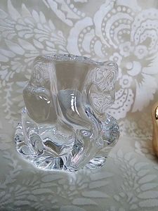 Ganesha Idols - Clear Crystal &amp; Gold
