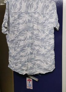 Men's Tropical Print Short Sleeve Shirt