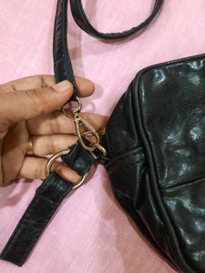 Guess Black Faux Leather Crossbody Bag