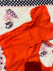 Orange Simple Blouse 🧡