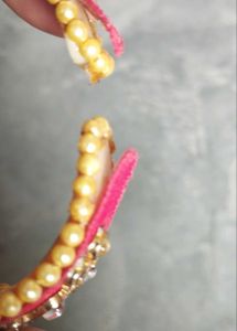 Elegant Pink Kundan Bangle