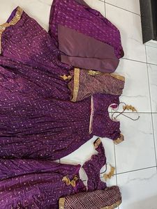 Elegant Purple Embroidered Lehenga Choli Set
