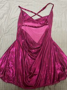Shimmery Pink Slip Dress