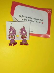 Peacock Jhumka Earrings