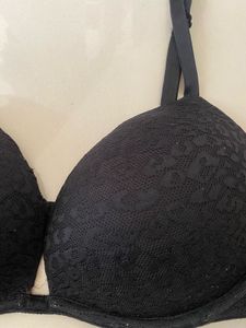 Black Lace Padded Bra
