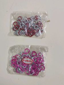 Sparkling Decorative Charm Rings (Red/Pink)