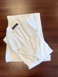 Elegant White Blazer Set (M)