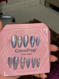 GlowPop Sassy Nails - Blue Marble Effect