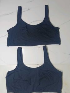 Comfortable Navy Sports Bras (Set of 2)