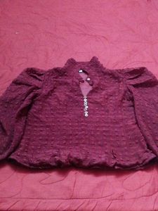 Maroon Textured top