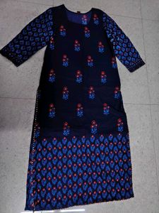 Navy Blue Floral Printed Kurta Set 🌺