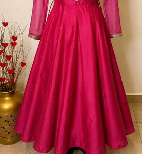 Red Pink Anarkali For Wedding