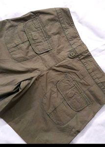Olive Green Cargo Shorts
