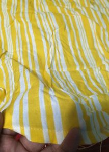 Yellow Striped Midi Dress