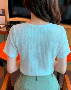 Cute White Pearl Embellished Top