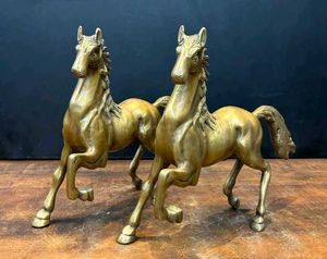 Vintage Running Horses - Sculpture Duo