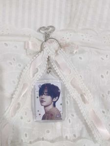 savana keychain with handmade photocard ꒰⑅ᵕ༚ᵕ꒱˖