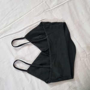 Koton Black Strappy Crop Top