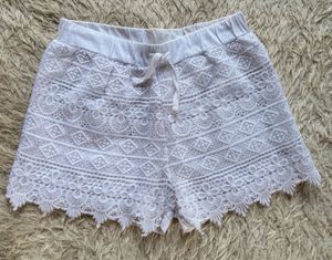 White Lace Shorts