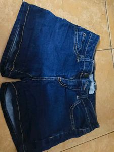 High-Waisted Denim Shorts