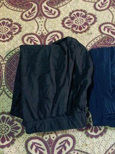 Black,Navy Blue,Sky Blue Ankle Length Bottoms