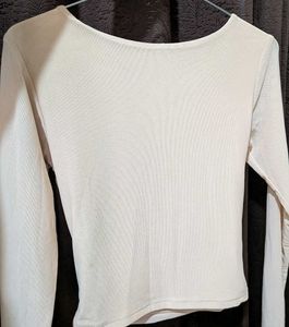 Sheer Ruched Long Sleeve Top