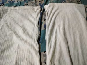 White Corduroy Wide Leg Pants