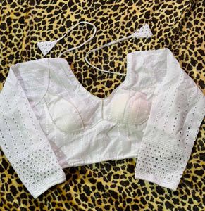 White Embroidered Blouse