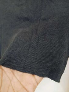 Classic Black Ribbed Long Sleeve Crop Top