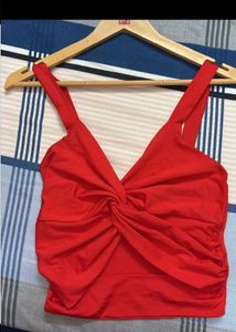 DATE PERFECT Red Cut out Sexy Chic Top