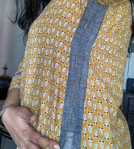 Stylish Mustard Printed Kurta