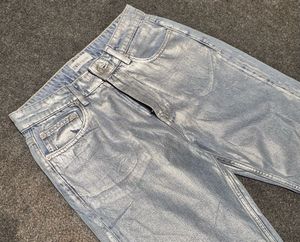 Zara Statement Silver Metallic Jeans -Turkey Denim