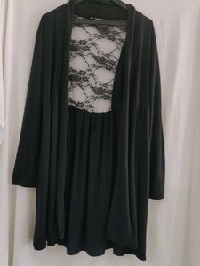 Chic Black Longline Cardigan