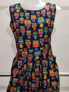 Cute Owl Print Dhoti jumpsuit