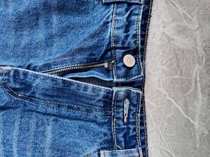 Blue Denim Midi Skirt