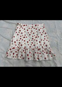 Floral Wrap Mini Skirt